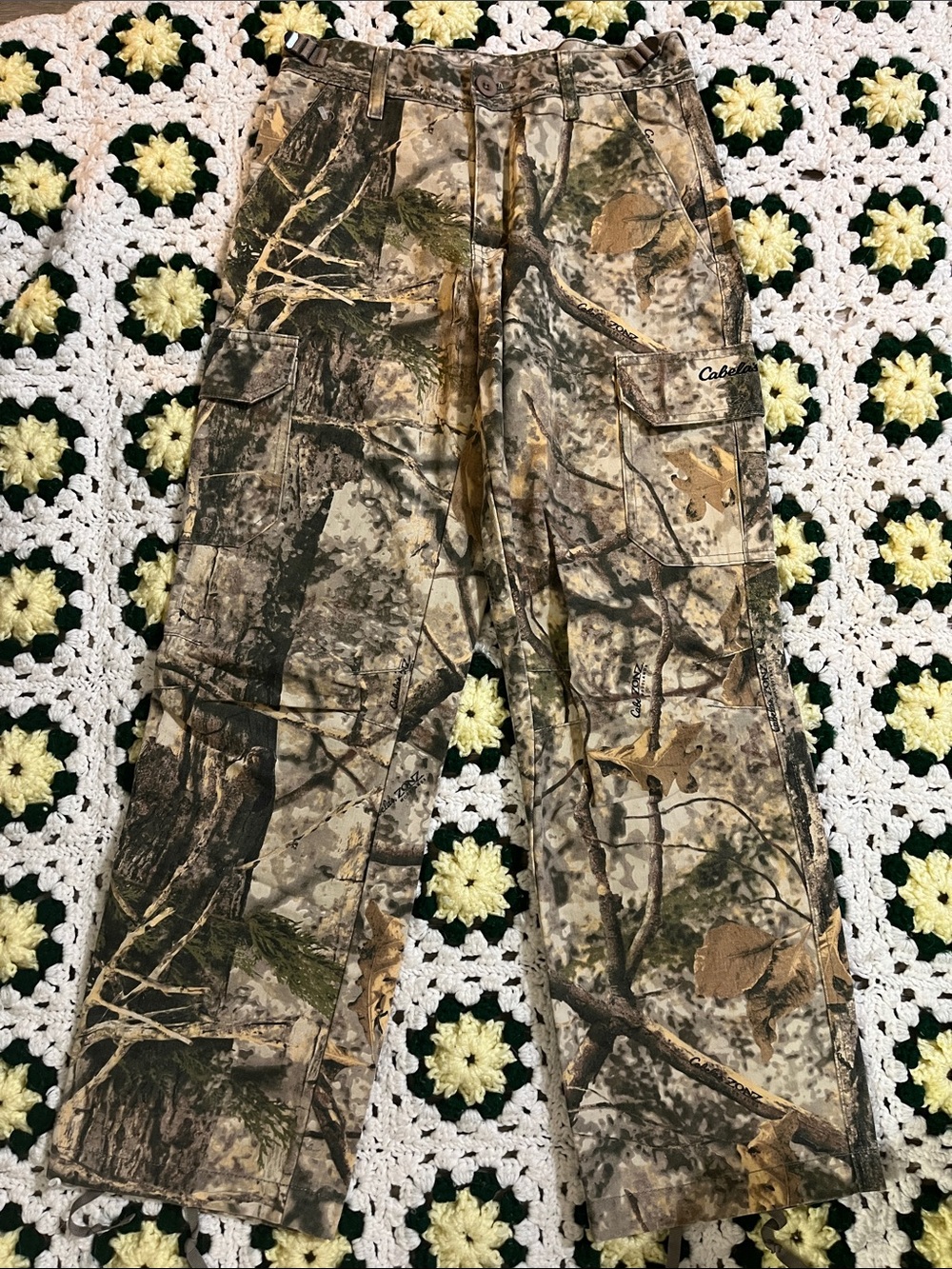 Cabela's kid's Realtree Camo Cargo Pants - Brown/Tan/Green